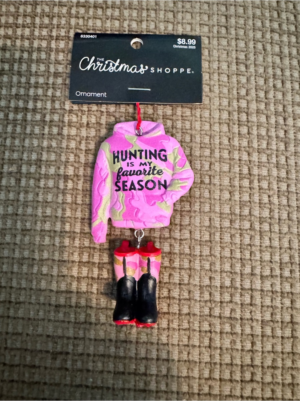 Pink Hunting Hoodie Ornament